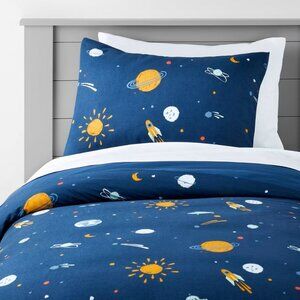 Pillowfort 3pc. Space Kids Duvet Set, Blue, Full-Queen